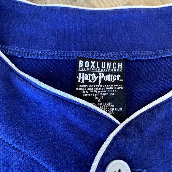 Box Lunch Harry Potter Men's Navy Quidditch Striped Jersey S - Picture 3 of 9